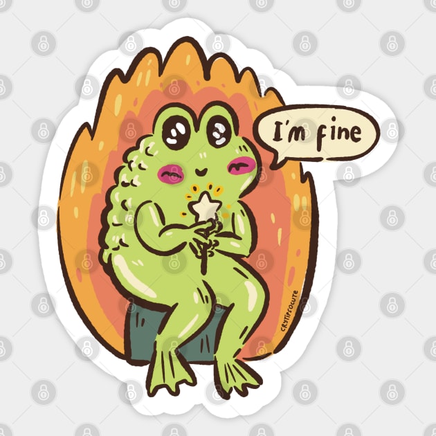 Cute Optimistic Loveland Frogman from Ohio Cryptid Creature Sticker by gusniac